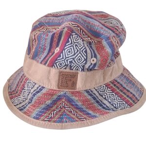 flight inspired patchwork bucket hat